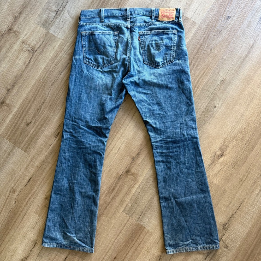 Levis 527 Slim Bootcut Jeans Mens 38x34 Blue Denim Medium Wash 05527-0527
